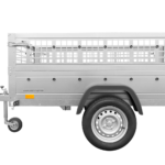 Remorque basculante 200×125 Garden Trailer 201 KIPP avec ridelles grillagées et roue jockey