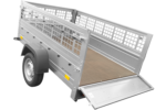 Remorque basculante 200×125 Garden Trailer 201 KIPP avec ridelles grillagées et roue jockey – Image 5