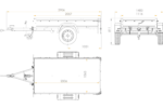 Remorque de jardin 200 Kipp avec roue jockey, châssis H-0 et bâche bleue – Image 2