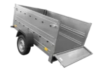 Remorque de voiture Garden Trailer 201 KIPP 500 kg 200 x 125 cm [avec rehausses de ridelles et roue jockey] – Image 3