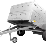 Remorque de voiture Garden Trailer 201 KIPP 500 kg 200 x 125 cm [avec rehausses de ridelles et roue jockey]