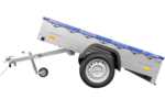 Remorque galvanisée 200×125 Garden Trailer 201 KIPP avec bâche bleue et roue jockey – Image 6