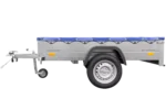 Remorque galvanisée 200×125 cm Garden Trailer 201 KIPP [avec roue jockey, bâche plate bleue et tiges de support pour la bâche plate] – Image 7
