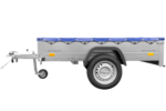 Remorque galvanisée 200×125 Garden Trailer 201 KIPP avec bâche bleue et roue jockey – Image 7