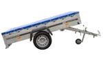 Remorque galvanisée 230 x 125 cm Garden Trailer 230 KIPP [avec roue jockey, bâche plate et tiges de support bâche] – Image 4