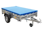 Remorque galvanisée 230 x 125 cm Garden Trailer 230 KIPP [avec roue jockey, bâche plate et tiges de support bâche] – Image 7