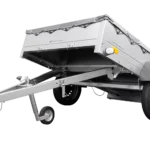 Remorque galvanisée à vendre 200×125 cm Garden Trailer 201 KIPP [avec roue jockey et bâche plate grise]