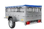 Remorque grillagée 200×106 Garden Trailer 200 KIPP avec bâche plate bleue et roue jockey – Image 7
