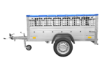 Remorque grillagée 200×106 Garden Trailer 200 KIPP avec bâche plate bleue et roue jockey – Image 4