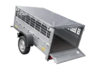 Remorque grillagée 200×106 avec bâche plate grise, ridelles grillagées et roue jockey – Garden Trailer 200 KIPP – Image 7