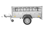 Remorque grillagée 200×106 avec bâche plate grise, ridelles grillagées et roue jockey – Garden Trailer 200 KIPP – Image 5
