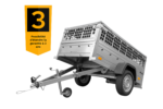 Remorque grillagée 200×106 Garden Trailer 200 KIPP avec bâche plate grise et roue jockey – Image 2