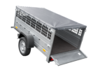 Remorque grillagée 200×106 Garden Trailer 200 KIPP avec bâche grise et roue jockey – Image 7