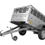 Remorque grillagée 200×106 Garden Trailer 200 KIPP avec bâche grise et roue jockey