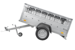 Remorque grillagée 200×106 Garden Trailer 200 KIPP avec bâche grise et roue jockey – Image 5