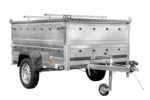 Remorque légère 200×125 UNITRAILER GARDEN 201 KIPP avec côtés BIS et couverture en aluminium – Image 5