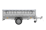 Remorque légère 264×150 UNITRAILER GARDEN 265 KIPP avec ridelles grillagées et bâche grise – Image 7