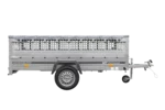 Remorque légère 264×150 UNITRAILER GARDEN 265 KIPP avec ridelles grillagées, châssis H-0 et bâche grise – Image 7