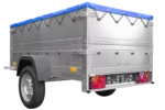 Remorque neuve 200×106 avec bâche plate, rehausses de ridelles et roue jockey – Garden Trailer 200 KIPP – Image 4