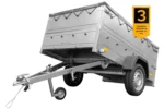 Remorque neuve 200×125 avec bâche plate, rehausses de ridelles et roue jockey – Garden Trailer 201 KIPP – Image 2