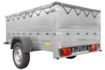 Remorque neuve 200×125 avec bâche plate, rehausses de ridelles et roue jockey – Garden Trailer 201 KIPP – Image 5