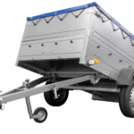 Remorque permis B avec rehausses et bâche plate Garden Trailer 201 KIPP 500 kg 200 x 125 cm