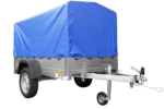 Remorque pliable 750 kg 200 x 125 avec bâche dôme bleue et arceau Garden Trailer 201 KIPP