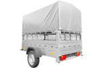 Remorque permis B Garden Trailer 201 KIPP 500 kg avec rehausses grillagées et bâche haute – Image 5