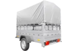 Remorque pour permis B Garden Trailer 201 KIPP 500 kg 200 x 125 cm [avec rehausses grillagées, bâche haute, arceau et roue jockey] – Image 5