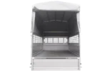 Remorque pour permis B Garden Trailer 201 KIPP 500 kg 200 x 125 cm [avec rehausses grillagées, bâche haute, arceau et roue jockey] – Image 7