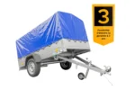 Remorque routière avec bâche haute (110 cm), arceau (110 cm) et roue jockey 230×125 Garden Trailer 230 KIPP – Image 3