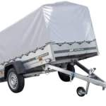 Remorque routière avec bâche haute, arceau H-800 et roue jockey 230×125 Garden Trailer 230 KIPP