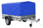 Remorque routière avec bâche haute bleue, arceau H-800 et roue jockey 230×125 Garden Trailer 230 KIPP – Image 3