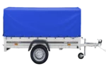Remorque routière avec bâche haute bleue, arceau H-800 et roue jockey 230×125 Garden Trailer 230 KIPP – Image 6