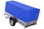 Remorque routière avec bâche haute bleue, arceau H-800 et roue jockey 230×125 Garden Trailer 230 KIPP – Image 2