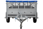 Remorque sans frein 230×125 Garden Trailer 230 KIPP avec bâche bleue et ridelles grillagées – Image 4