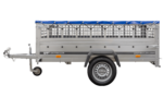 Remorque sans frein 230×125 Garden Trailer 230 KIPP avec bâche bleue et ridelles grillagées – Image 3