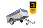 Remorque sans frein 230×125 Garden Trailer 230 KIPP avec bâche bleue et ridelles grillagées – Image 5