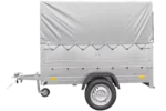 Remorque simple essieu 200×106 avec bâche haute, arceau, rehausses de ridelles et roue jockey – Garden Trailer 200 KIPP – Image 3