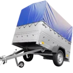 Remorque simple essieu 200×125 avec bâche haute, arceau, rehausses de ridelles et roue jockey – Garden Trailer 201 KIPP