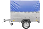 Remorque simple essieu 200×125 avec bâche haute, arceau, rehausses de ridelles et roue jockey – Garden Trailer 201 KIPP – Image 4