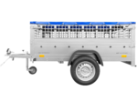Remorque simple essieu 200×125 Garden Trailer 201 KIPP avec bâche plate, tiges de support et roue jockey – Image 4