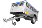 Remorque simple essieu 200×125 Garden Trailer 201 KIPP avec bâche plate, tiges de support et roue jockey