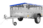 Remorque simple essieu 200×125 Garden Trailer 201 KIPP avec bâche plate, tiges de support et roue jockey – Image 3