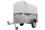 Remorque tôle Garden Trailer 200 KIPP 200×106 cm [avec rehausses grillagées, bâche haute et arceau]