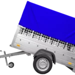 Remorque tôle non freinée Garden Trailer 200 KIPP 200×106 cm [avec rehausses grillagées, bâche haute et arceau]