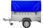 Remorque tôle non freinée Garden Trailer 200 KIPP 200×106 cm [avec rehausses grillagées, bâche haute et arceau] – Image 2