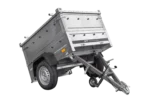 Remorque un essieu 150×106 UNITRAILER GARDEN 150 KIPP avec côtés, ridelles supplementaires et capot en aluminium – Image 2