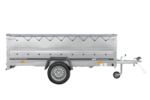 Remorque voiture 264×150 UNITRAILER GARDEN 265 KIPP avec ridelles BIS, châssis H-0 et bâche grise – Image 3