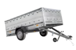 Remorque voiture 264×150 UNITRAILER GARDEN 265 KIPP avec ridelles BIS, cadre H-0 et bâche grise